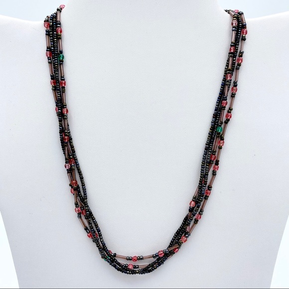 Premier Designs Allegro Seed Bead Multi Strand Boho Chic Necklace - Picture 10 of 10